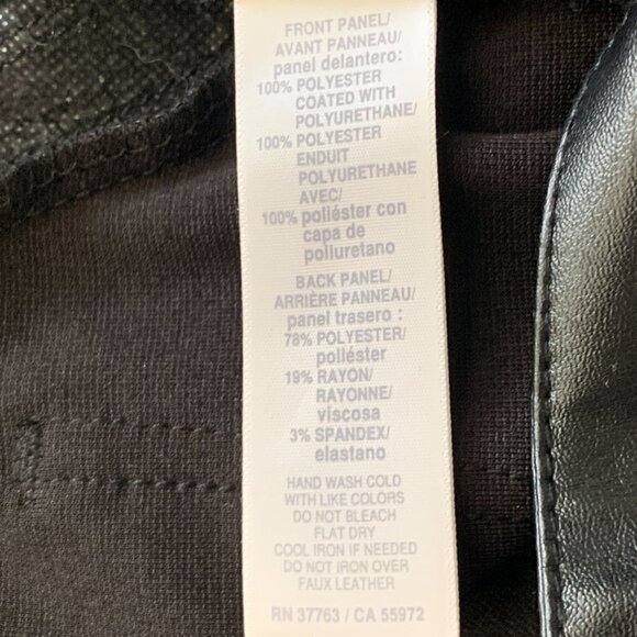 Harper Liv Faux Leather/Knit Stretch Moto Pant Zipper Ankle & Pockets Sz 16W 35E - Picture 8 of 8